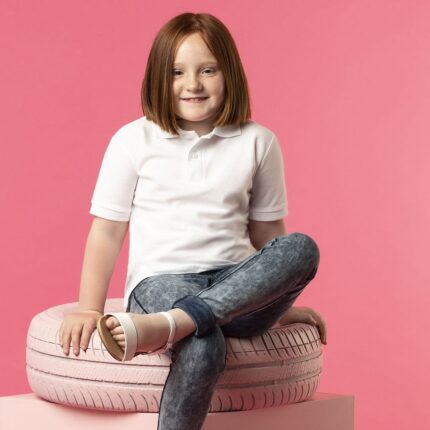 Polo Niño Blanco ""keya"" YPS180 - Imagen 5